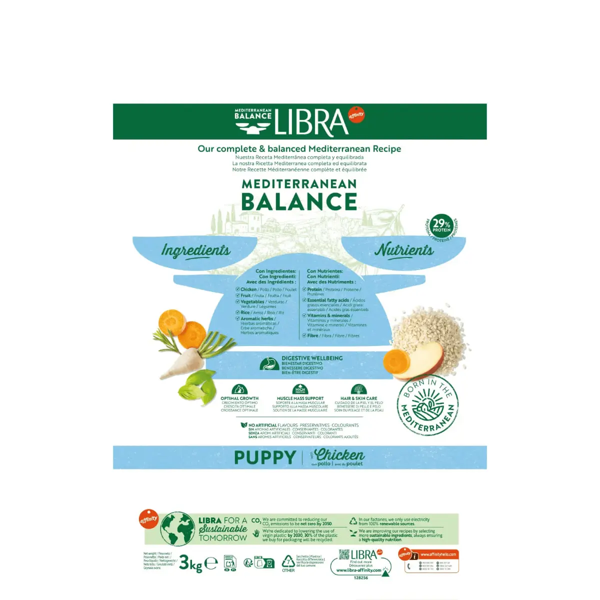 LIBRA Mediterranean Balance Puppy, XS-XL, Pui, hrana uscata caini junior, 12kg - Image 4