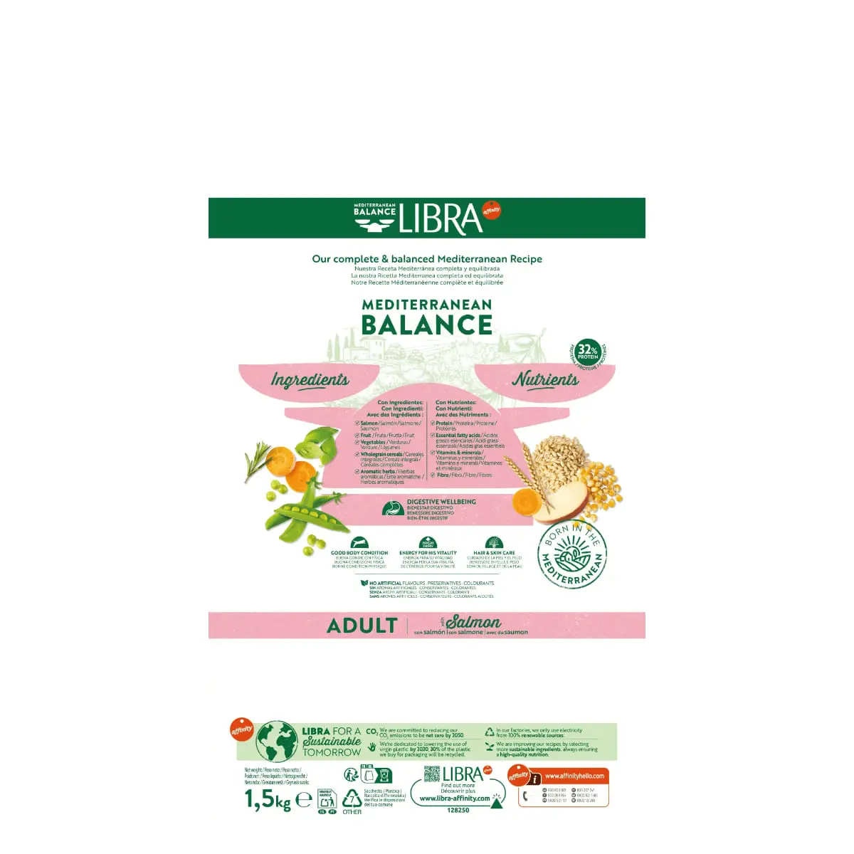LIBRA Mediterranean Balance, Somon, hrana uscata pisici, 12kg - Image 4