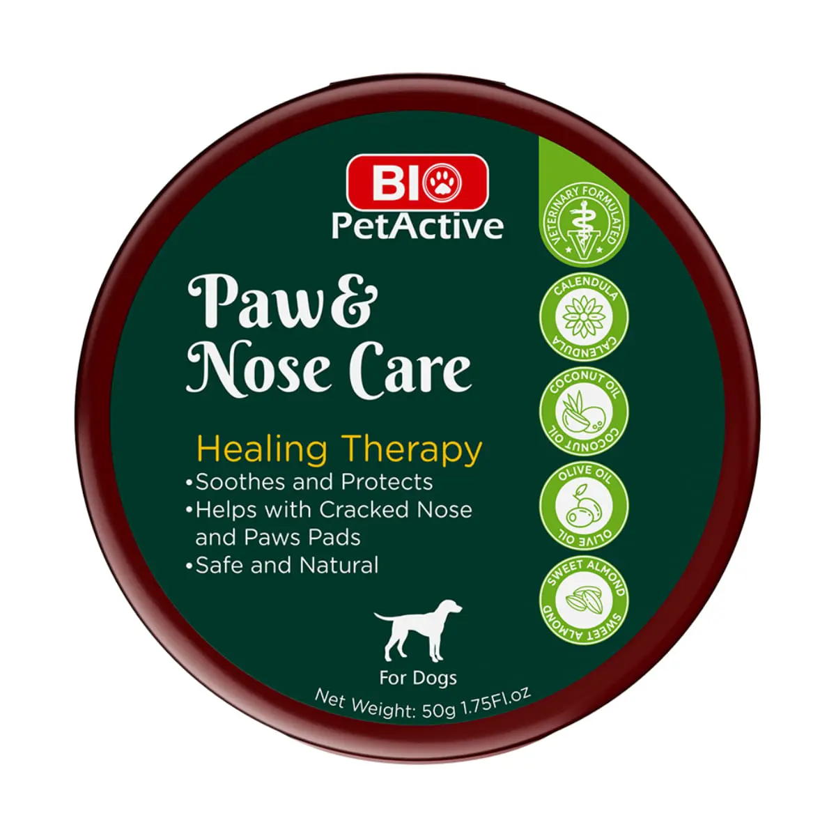 BIO PETACTIVE Paw&Nose Care, XS-XL, ingrijire pentru labute balsam caini, flacon, 50g - Image 2