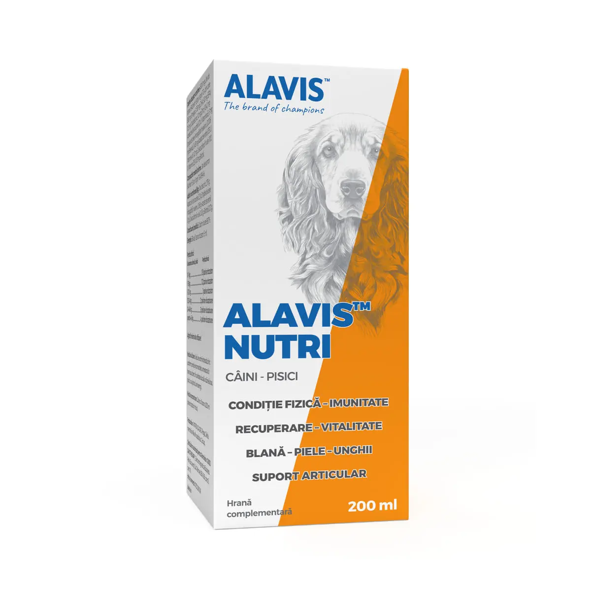 ALAVIS Nutri Ulei de Somon, multivitamine caini, ulei ALAVIS Nutri Ulei de Somon, XS-XL, multivitamine caini si pisici, flacon, 200ml ulei