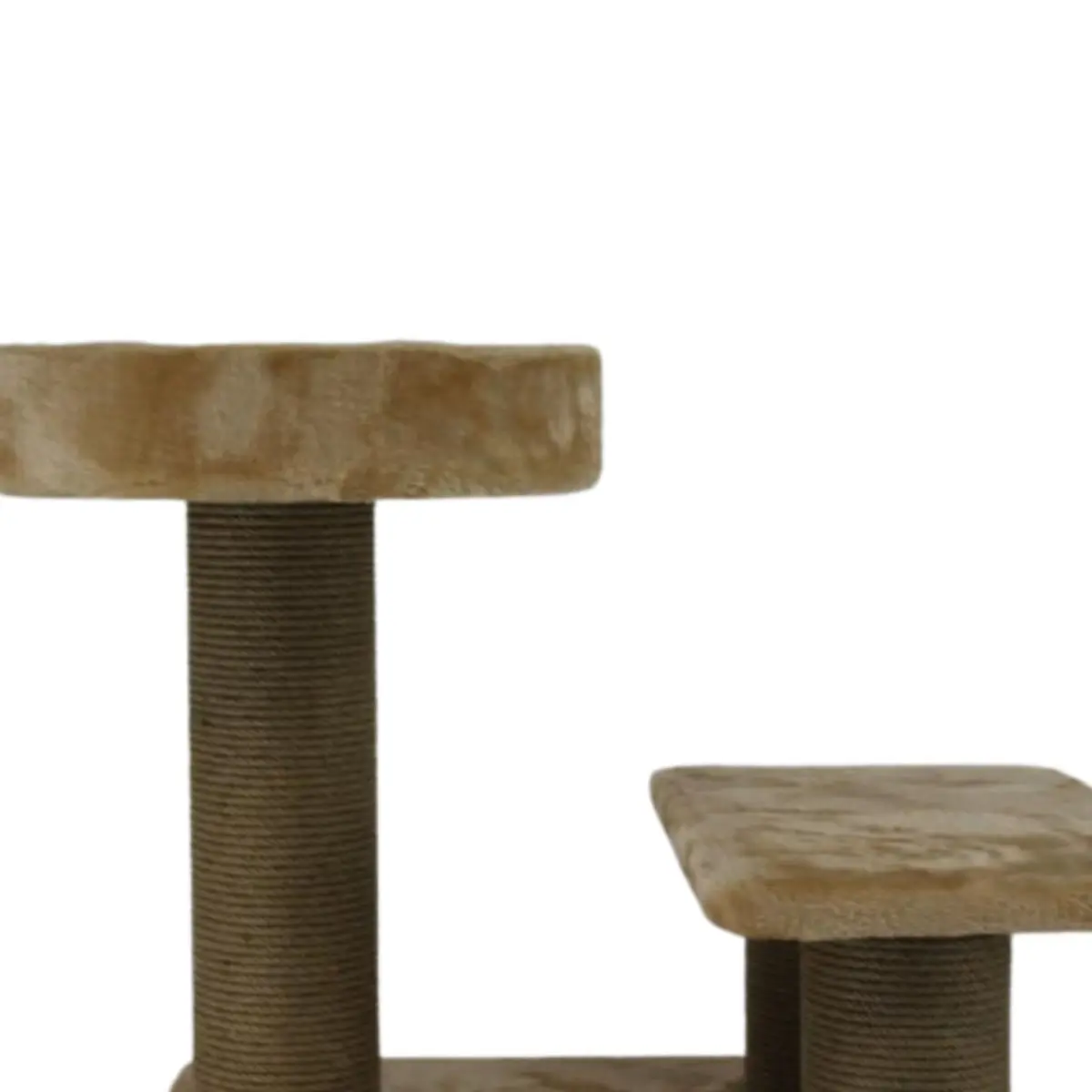 SHAW Istanbul, ansamblu de joaca pisici, 5 etaje, 1 casuta, MDF si plus, elemente de zgariat, elemente hamac, bej, 52x100x172cm - Image 7