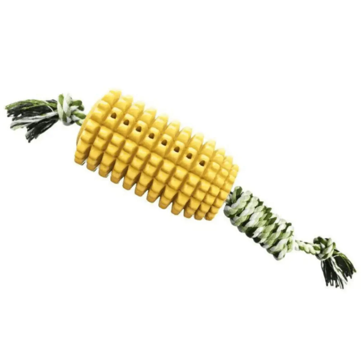 SHAW Porumb, jucarie de ros caini, dentitie, cauciuc SHAW Porumb, jucarie de ros caini S-L, dentitie, cauciuc, galben, 1buc - Image 2