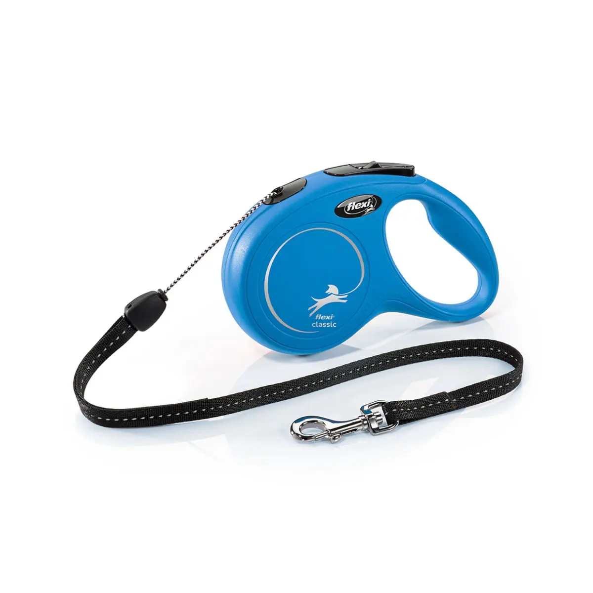 FLEXI Classic, lesa snur retractabila caini, reflectorizant, poliester, albastru, S(12kg, 8m) - Image 2