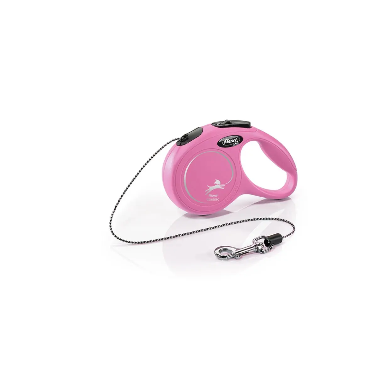 FLEXI Classic, lesa snur retractabila caini, reflectorizant, poliester, roz, XS(8kg, 3m) - Image 2