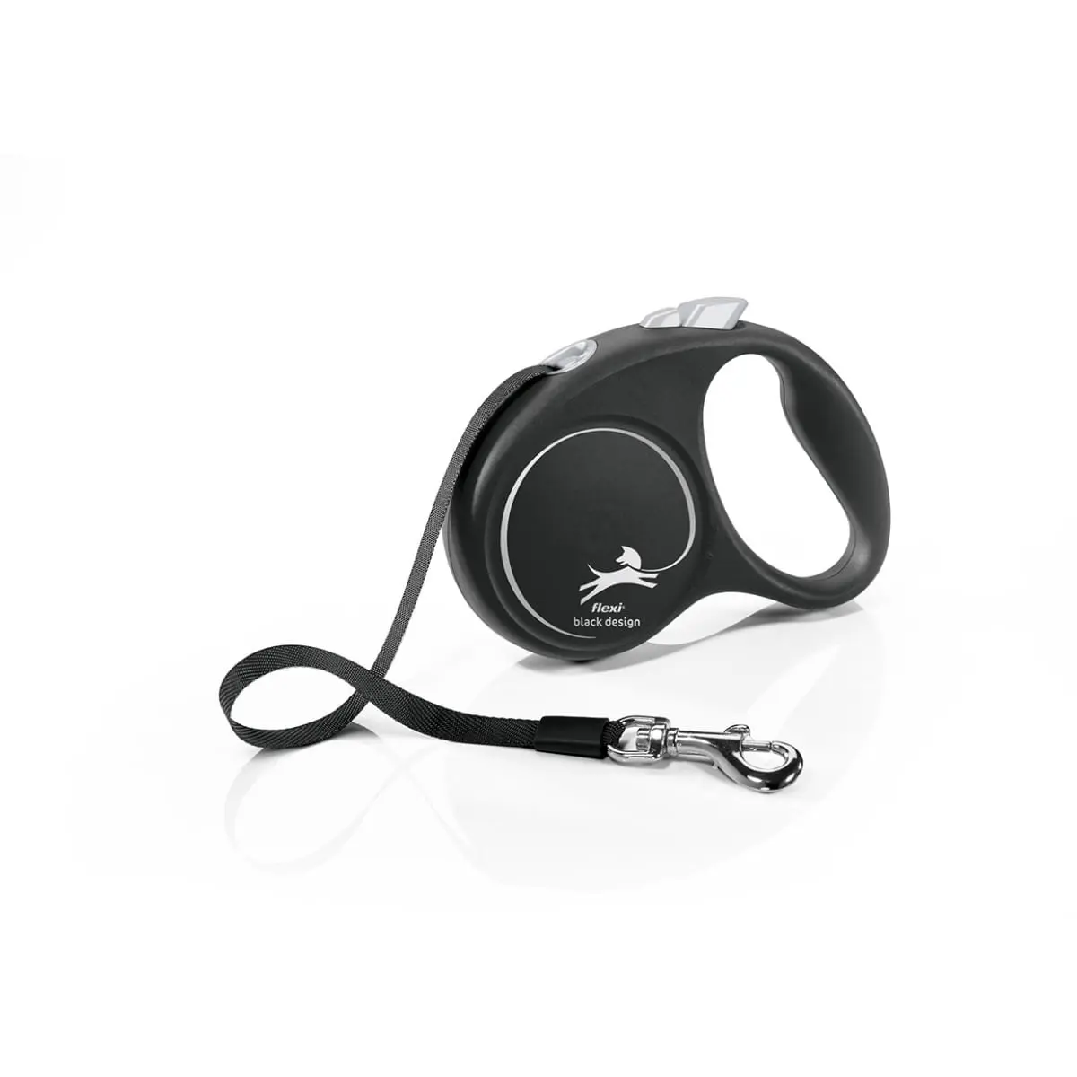 FLEXI Black Design, lesa banda retractabila caini, nylon, argintiu, S(15kg, 5m) - Image 2