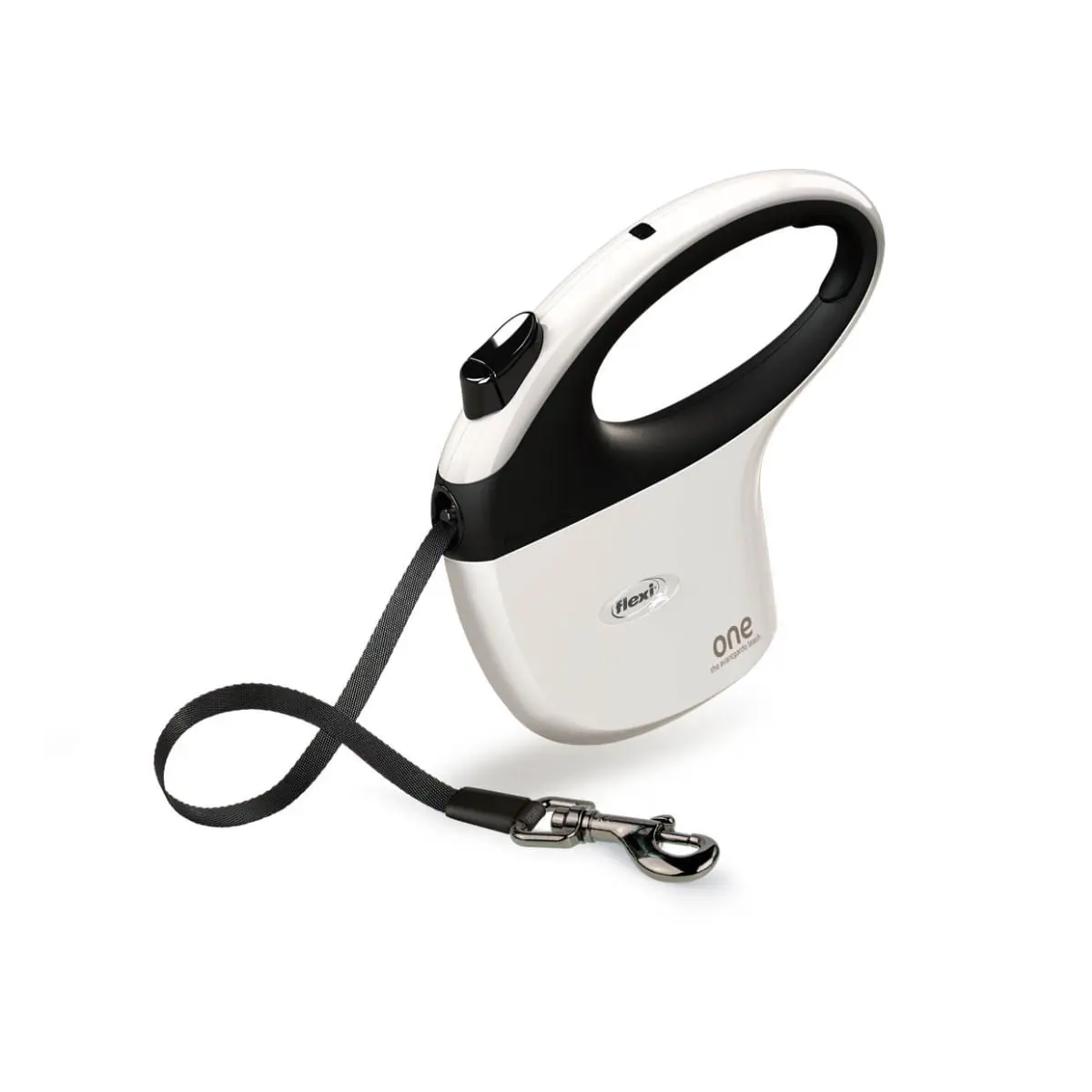 FLEXI One, lesa banda retractabila caini, nylon, alb, XS-L(30kg, 5m)