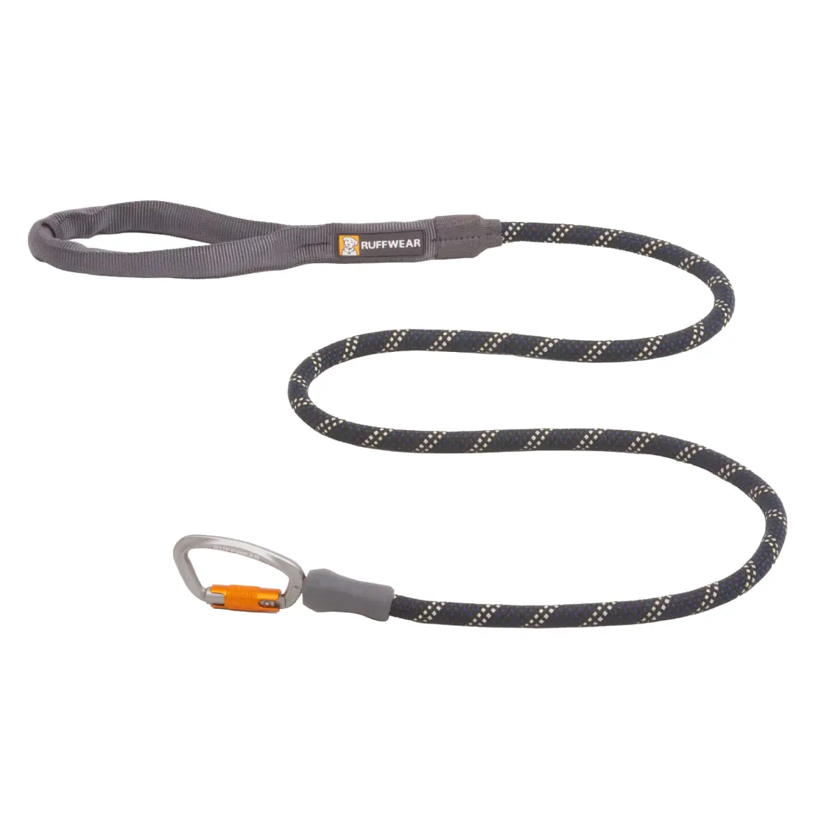 RUFFWEAR Knot-a-Leash, lesa cordelina sport caini, reflectorizanta RUFFWEAR Knot-a-Leash Obsidian Black, lesa cordelina sport caini, reflectorizanta, negru, S(1.5m  x 0.7cm) - Image 2