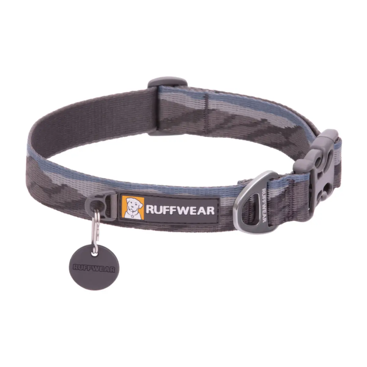 RUFFWEAR Flat Out, zgarda banda caini, ajustabila RUFFWEAR Flat Out Rocky Mountains, zgarda banda caini, ajustabila, albastru si gri, L(51-66  x 2.5cm)