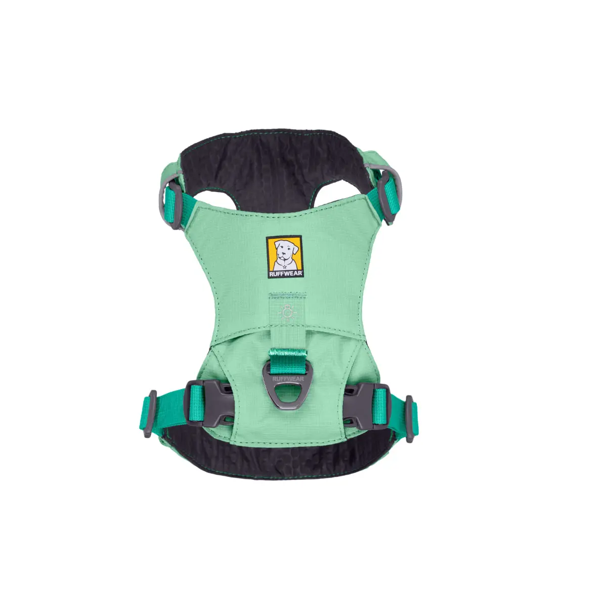 RUFFWEAR Hi & Light, ham prindere dubla(piept&spate) caini, ajustabil, reflectorizant RUFFWEAR Hi & Light Sage Green, ham prindere dubla(piept&spate) caini, ajustabil, reflectorizant, verde, M(69-81cm) - Image 3
