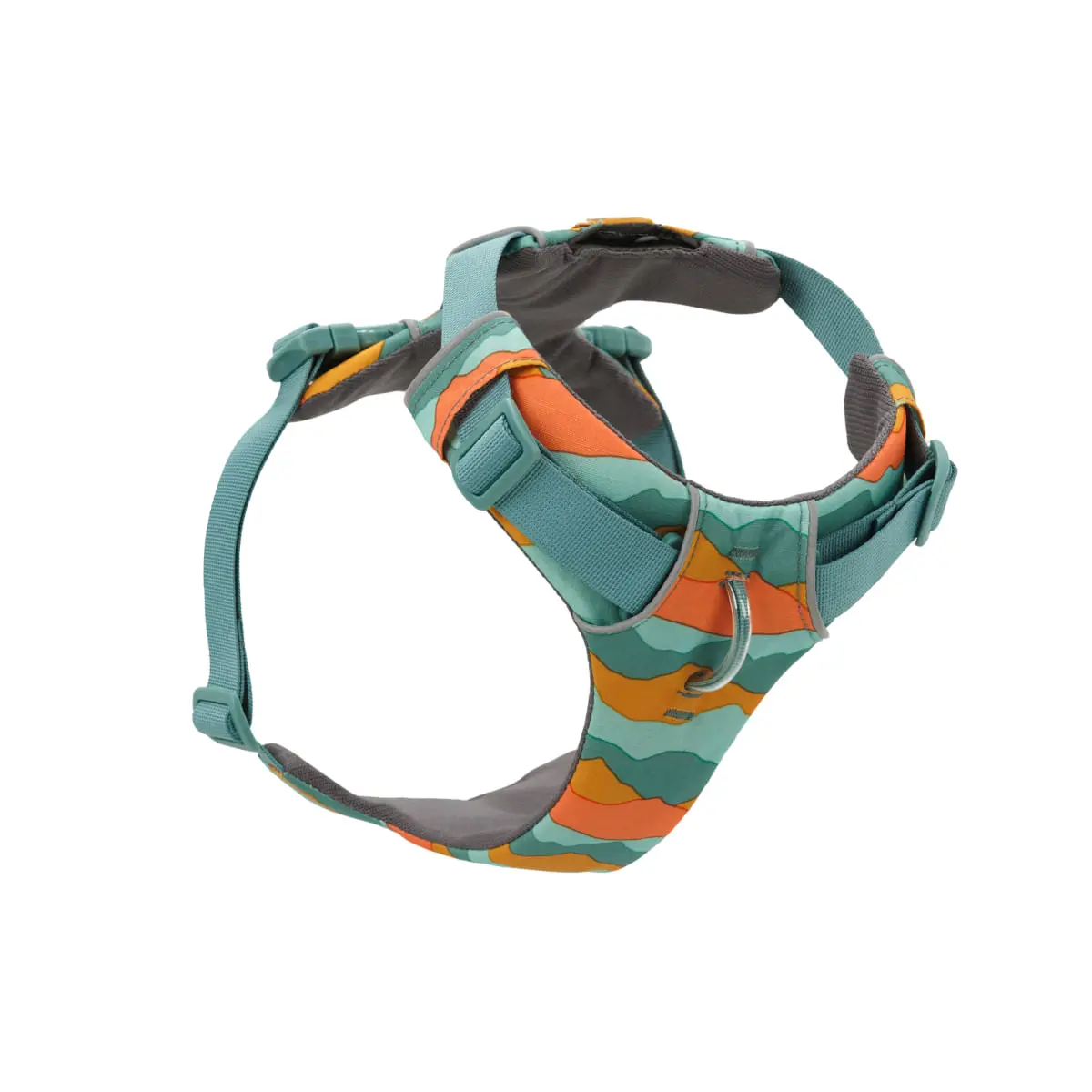 RUFFWEAR Front Rage, ham prindere dubla(piept&spate) dresaj caini, ajustabil, reflectorizant RUFFWEAR Front Rage Spring Mountains, ham prindere dubla(piept&spate) dresaj caini, ajustabil, reflectorizant, verde si portocaliu, XS(33-43cm) - Image 4