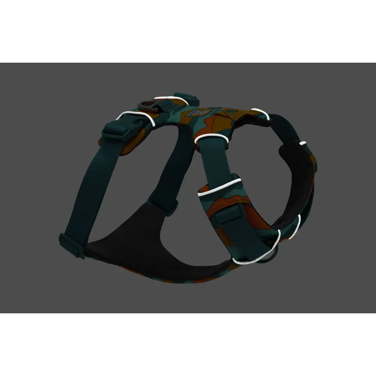 RUFFWEAR Front Rage, ham prindere dubla(piept&spate) dresaj caini, ajustabil, reflectorizant RUFFWEAR Front Rage Spring Mountains, ham prindere dubla(piept&spate) dresaj caini, ajustabil, reflectorizant, verde si portocaliu, XS(33-43cm) - Image 6