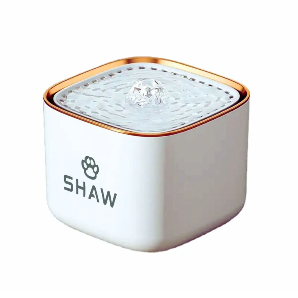 SHAW, fantana caini, patrata, plastic SHAW, fantana caini si pisici, patrata, plastic, alb, XS-S(3l, 18x18cm) - Image 2