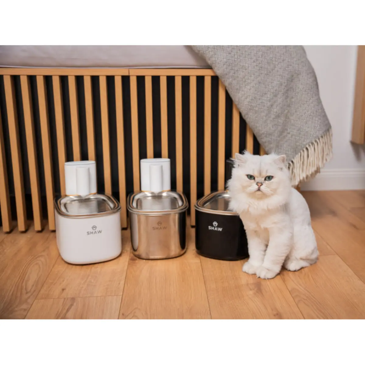 SHAW Smart PRO V2, fantana caini, dreptunghiulara, aplicatie mobila, inox SHAW Smart PRO V2, fantana caini si pisici, dreptunghiulara, aplicatie mobila, inox, alb, XS-S(3.5l) - Image 3