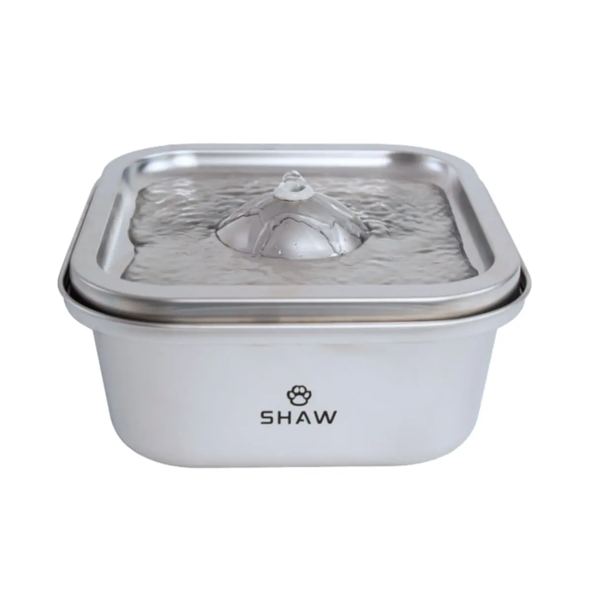 SHAW Clasic 8, fantana caini, patrat, aplicatie mobila, inox SHAW Clasic 8, fantana caini si pisici, patrat, aplicatie mobila, inox, argintiu, XS-M(4l) - Image 4