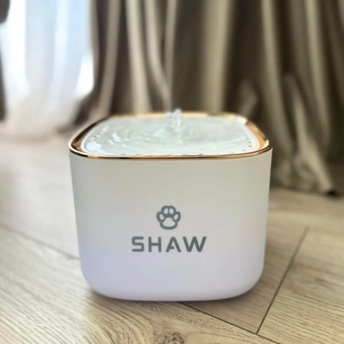 SHAW, fantana caini, patrata, plastic SHAW, fantana caini si pisici, patrata, plastic, alb, XS-S(3l, 18x18cm) - Image 9