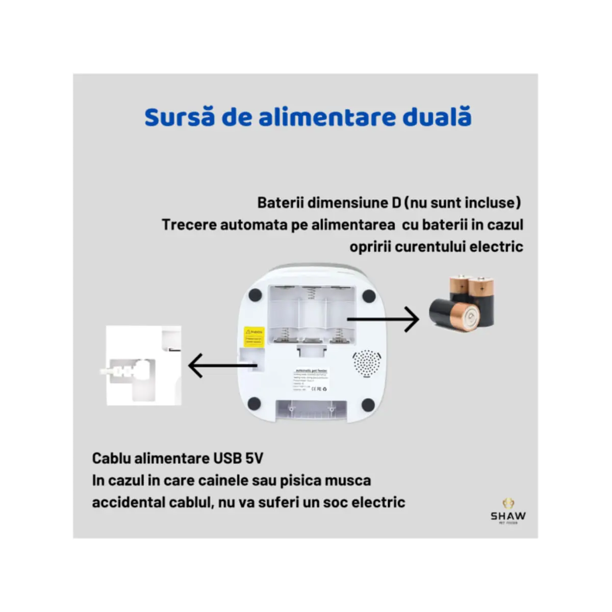 SHAW Smart, hranitor automat caini, 1 bol patrat, programabil, aplicatie mobila, plastic SHAW Smart, hranitor automat caini si pisici, 1 bol patrat, programabil, aplicatie mobila, plastic, alb, XS-S(4l) - Image 10