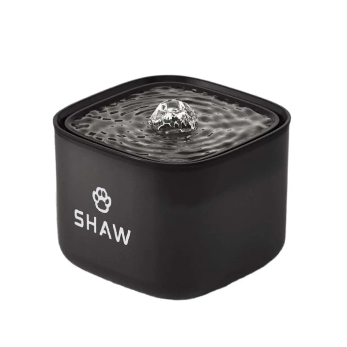 SHAW, fantana caini, patrata, plastic SHAW, fantana caini si pisici, patrata, plastic, negru, XS-S(3l, 18x18cm) - Image 2