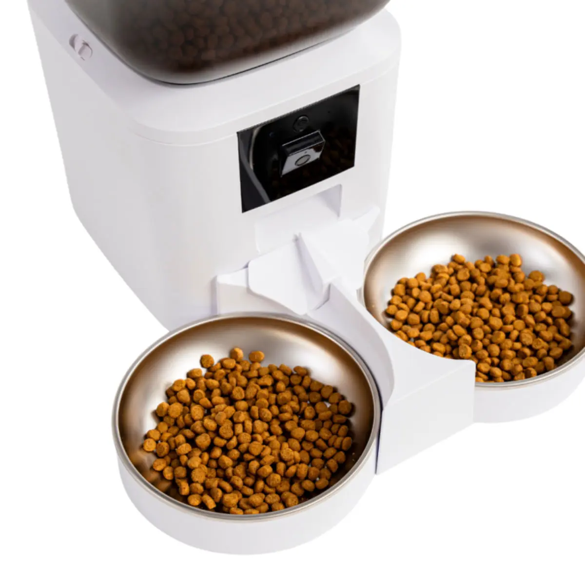 SHAW Smart, hranitor automat caini, 2 boluri rotunde, programabil, aplicatie mobila, PVC SHAW Smart, hranitor automat caini si pisici, 2 boluri rotunde, programabil, aplicatie mobila, PVC, alb, XS-S(7l) - Image 6