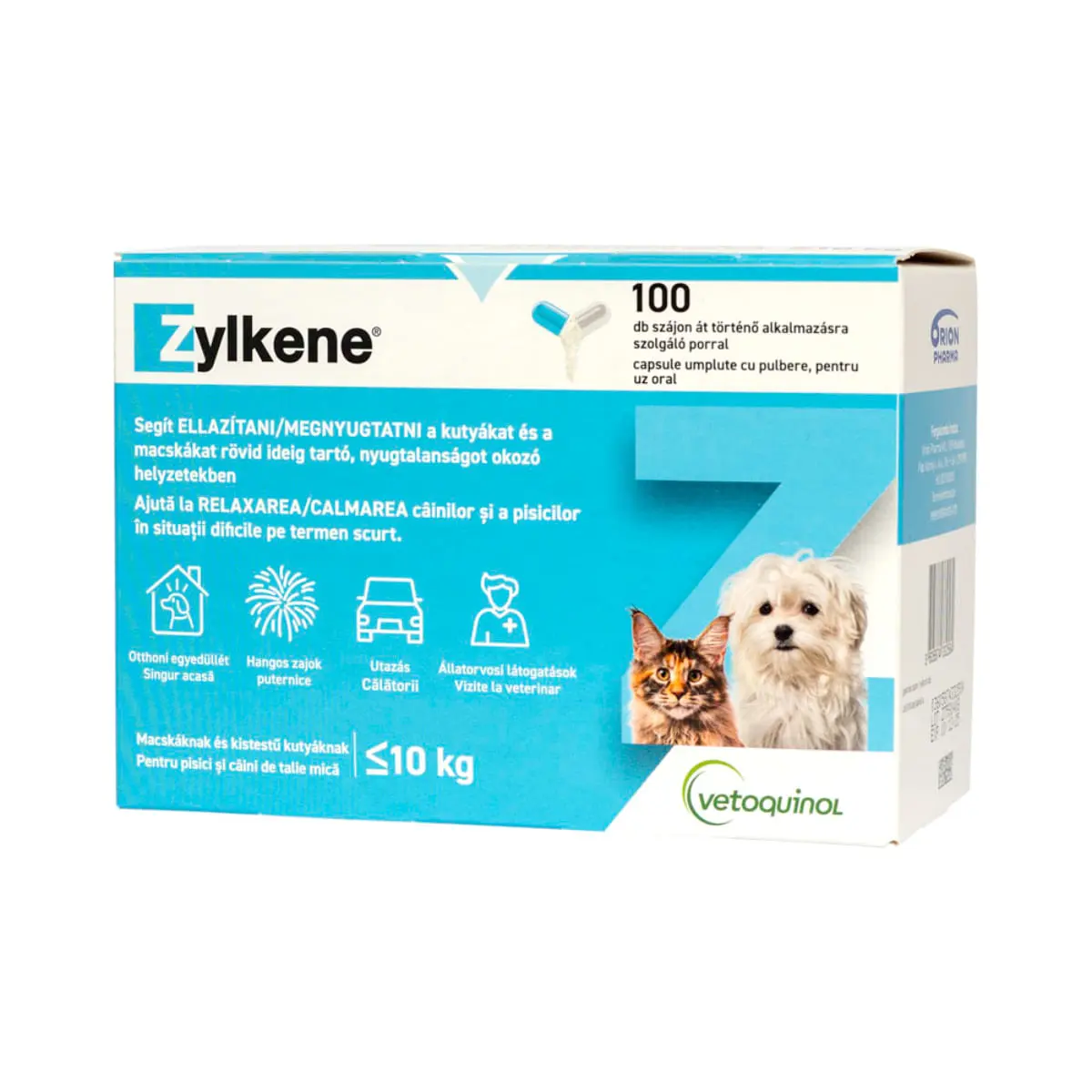 VETOQUINOL Zylkene 75mg, supliment sistem nervos & calmante caini, capsule VETOQUINOL Zylkene 75mg, XS-M, supliment sistem nervos & calmante caini si pisici, cutie, 10 capsule - Image 2