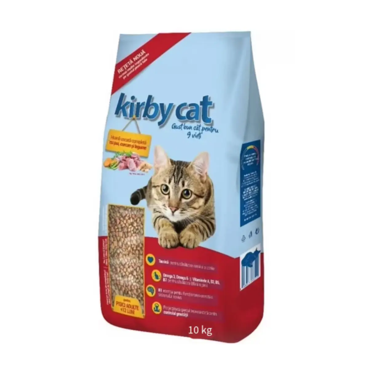 KIRBY CAT, Pui si Curcan, hrana uscata pisici, 10kg - Image 2