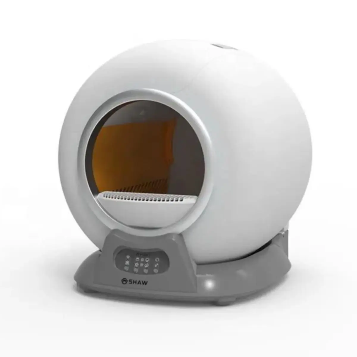 SHAW Smart V2, litiera automata pisici, cu filtru, auto-curatare, aplicatie mobila, sterilizare, alb, ⌀24.5x48x50.1 cm - Image 2