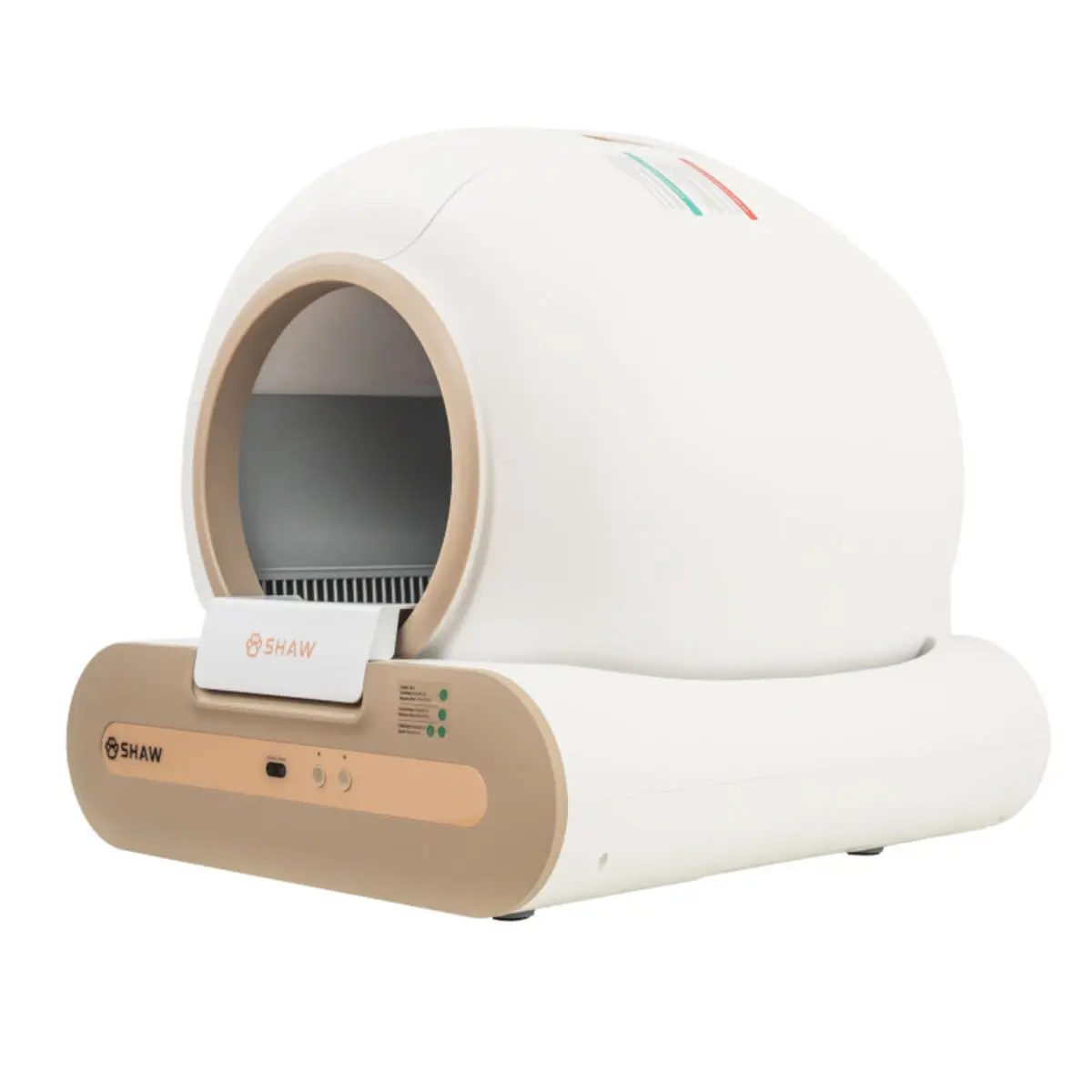 SHAW Smart Plus, litiera automata pisici, cu filtru, auto-curatare, aplicatie mobila, ionizare, alb, ⌀24.5x53x48.5x50.5 cm - Image 3