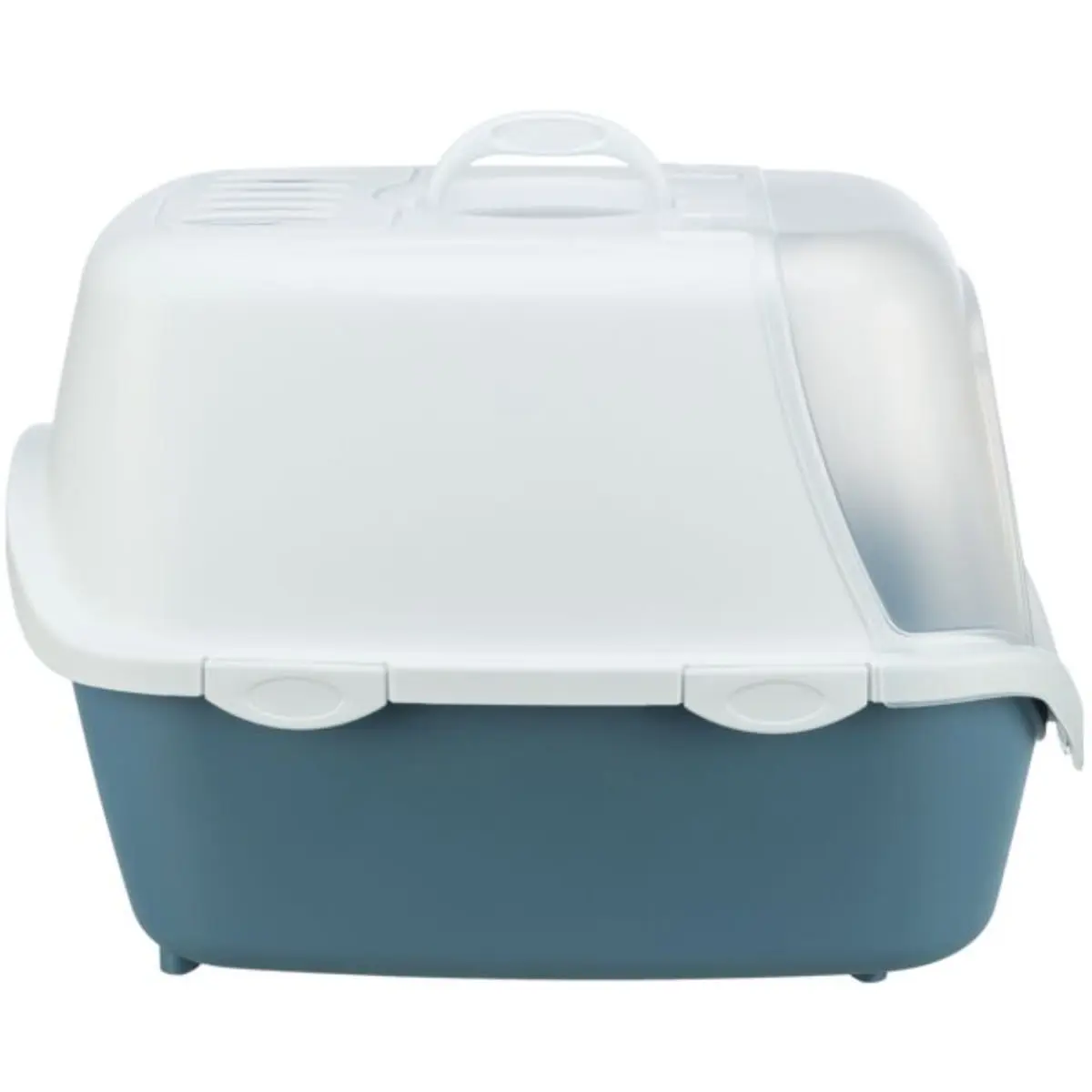 TRIXIE Vico Open Top, litiera acoperita pisici, cu filtru, cu lopatica, alb si albastru, 40x40x56 cm - Image 4
