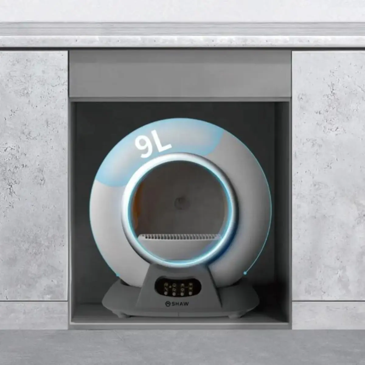SHAW Smart V2, litiera automata pisici, cu filtru, auto-curatare, aplicatie mobila, sterilizare, alb, ⌀24.5x48x50.1 cm - Image 4