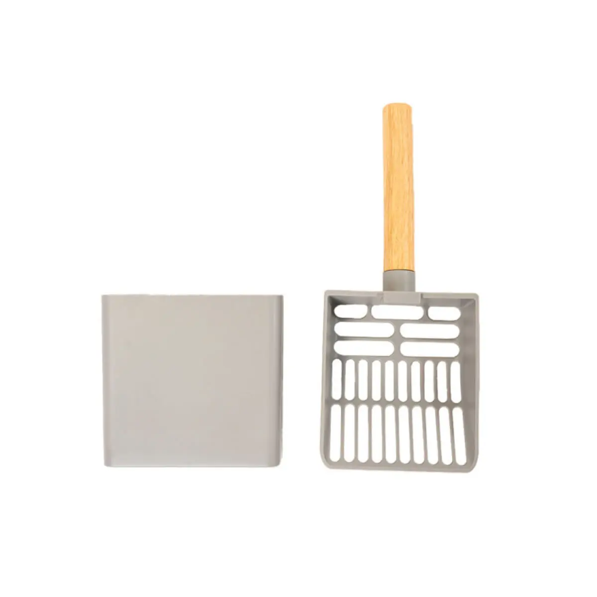 SHAW XL prag multifunctional & lopatica incluse, litiera pisici, cu rama, gri, 60.8 29.3 cm - Image 7