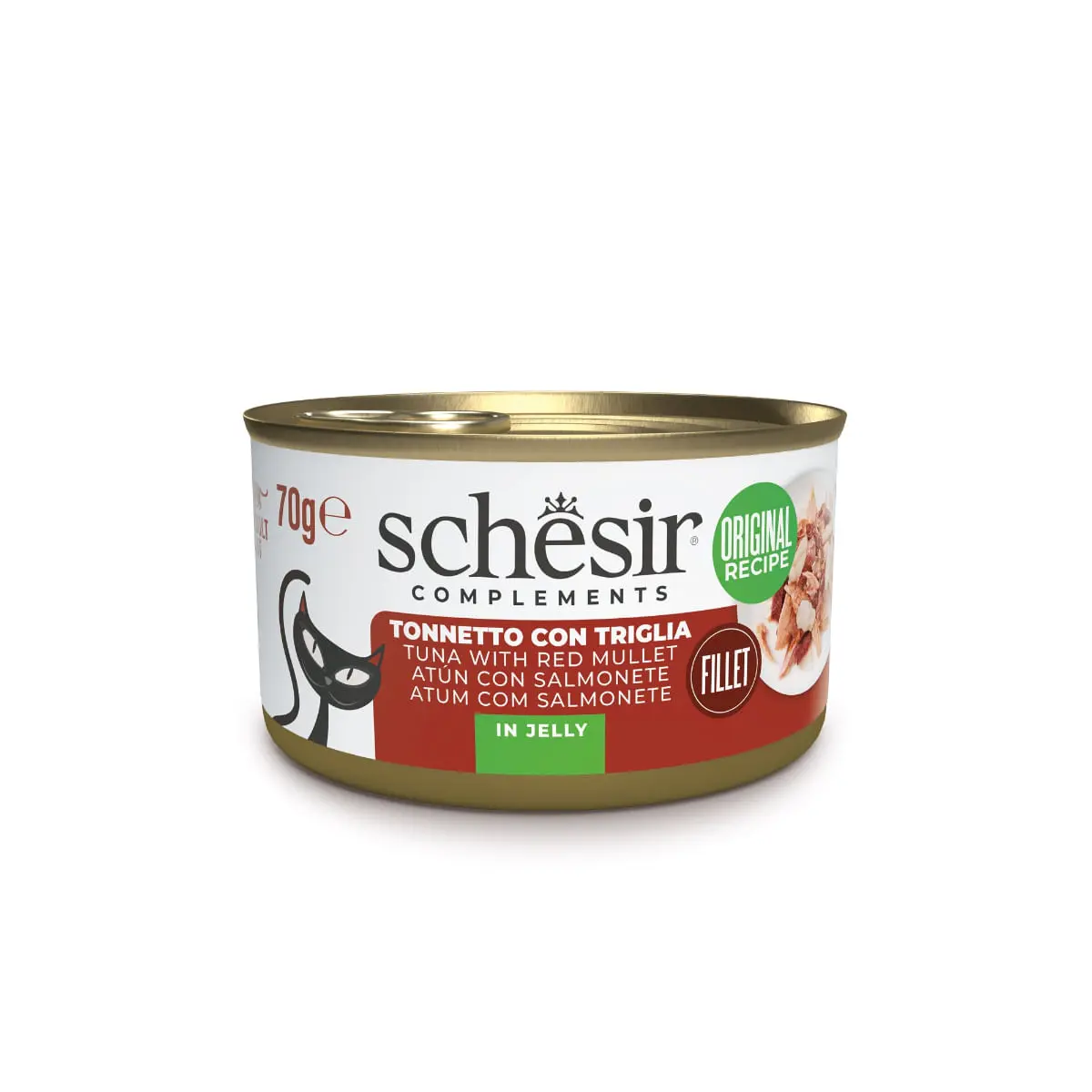 SCHESIR Complementary In Jelly, Ton si Cambula, conserva hrana umeda pisici, (in aspic), 70g