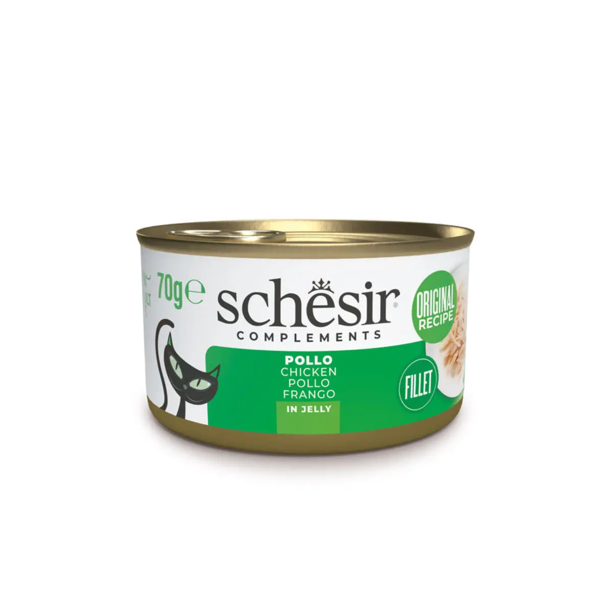 SCHESIR Complementary In Jelly, Pui, conserva hrana umeda pisici, (in aspic), 70g