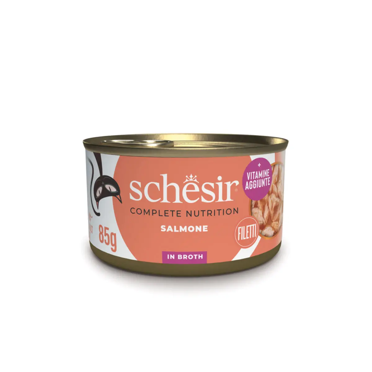 SCHESIR Complete Nutrition, Somon, conserva hrana umeda pisici, (in supa), 85g - Image 2