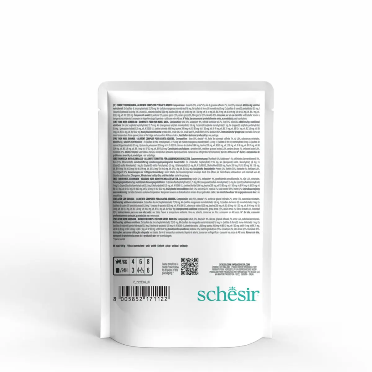 SCHESIR Complete Nutrition, Ton si Dorada, plic hrana umeda pisici, (in aspic), 85g - Image 3