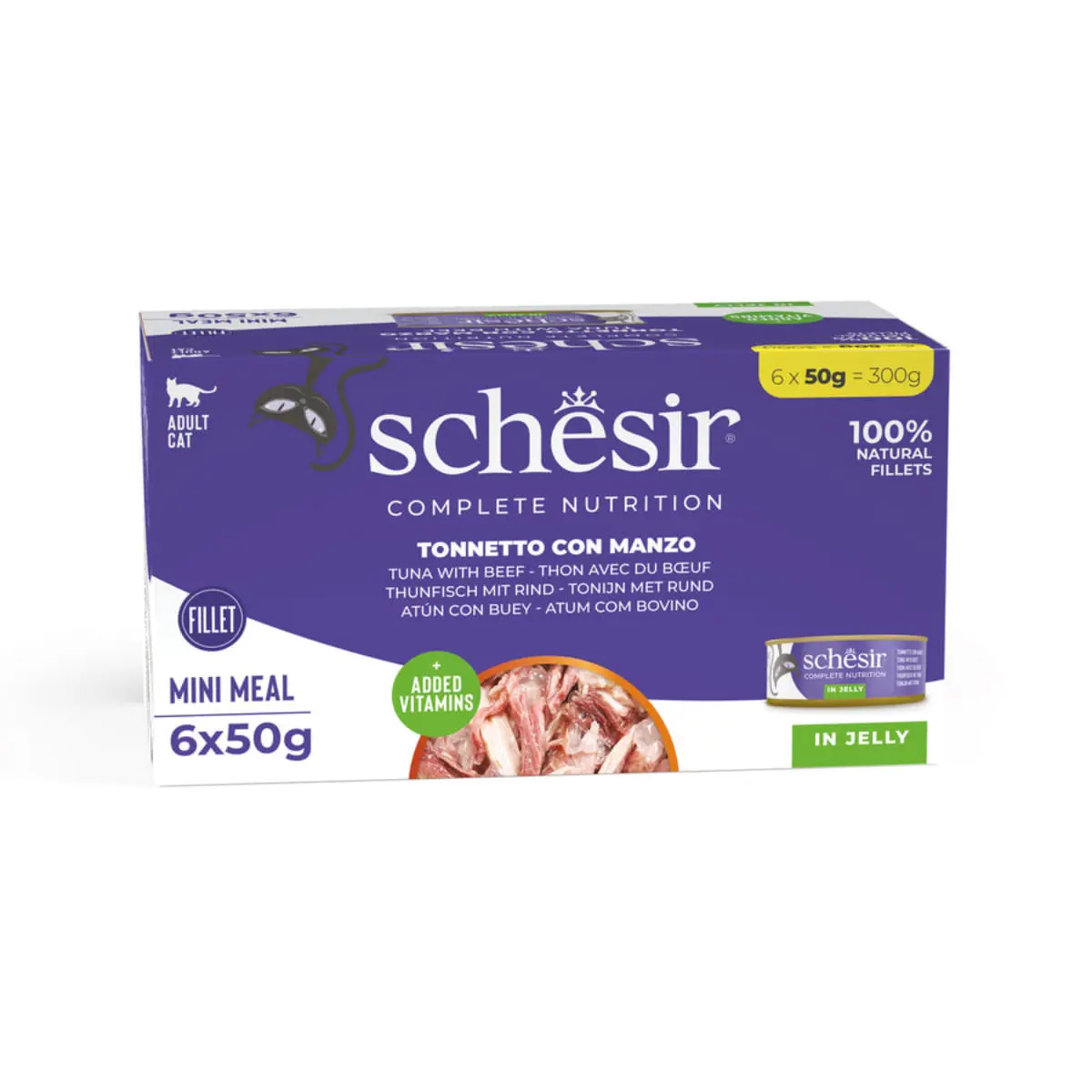 SCHESIR, Ton si Vita, conserva hrana umeda pisici, (in aspic), multipack, 50g x 6buc - Image 2