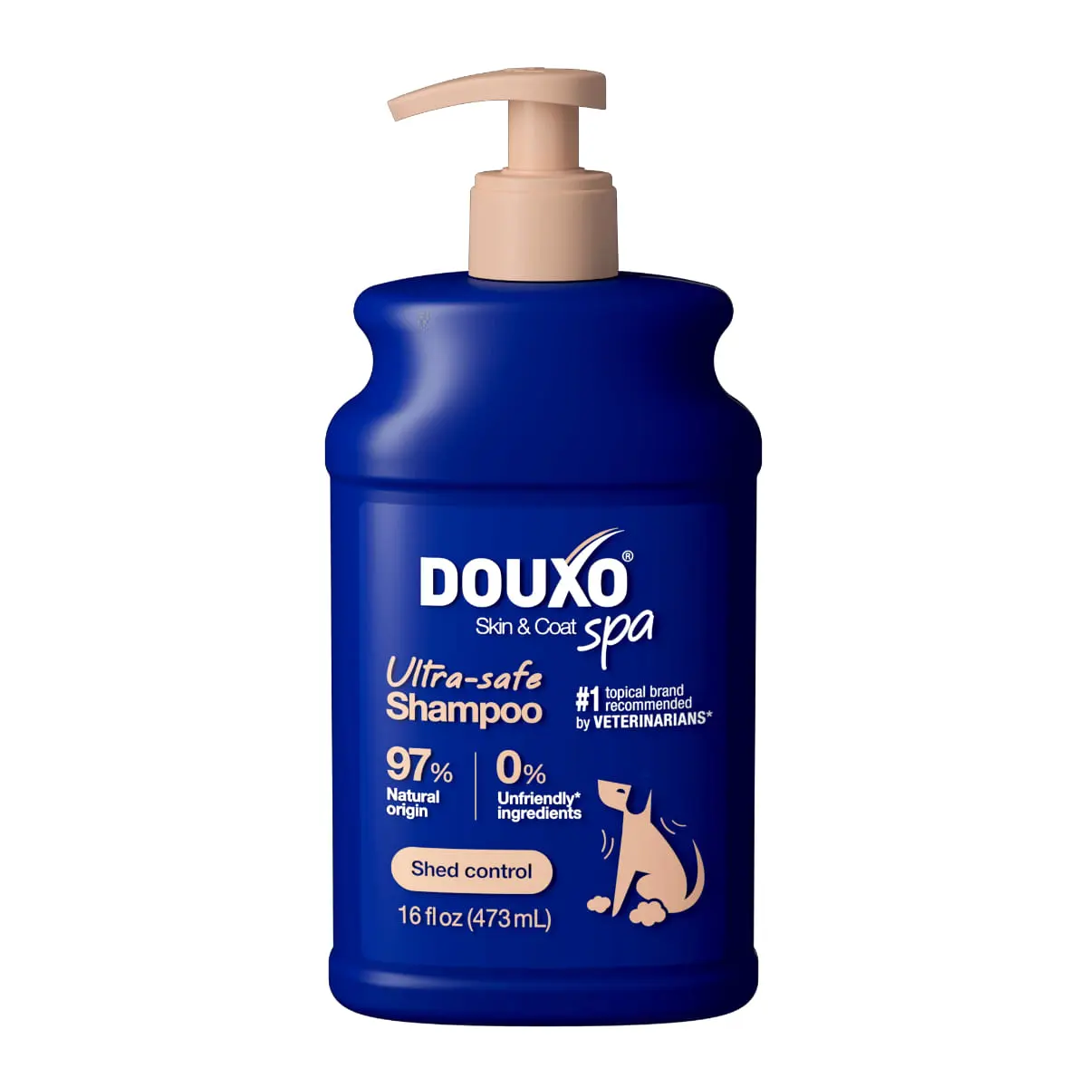 DOUXO SPA Shed Control, sampon caini, anti-naparlire, Vanilie si Nuca de cocos, flacon, 250ml - Image 2