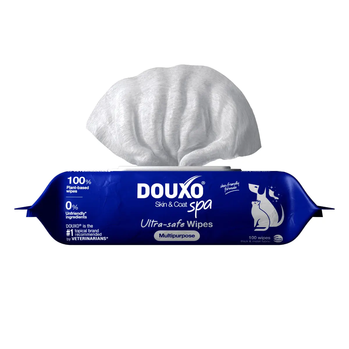 DOUXO SPA Multipurpose , servetele umede caini si pisici, hipoalergenice, Vanilie si Nuca de cocos, resigilabil, 100buc - Image 2