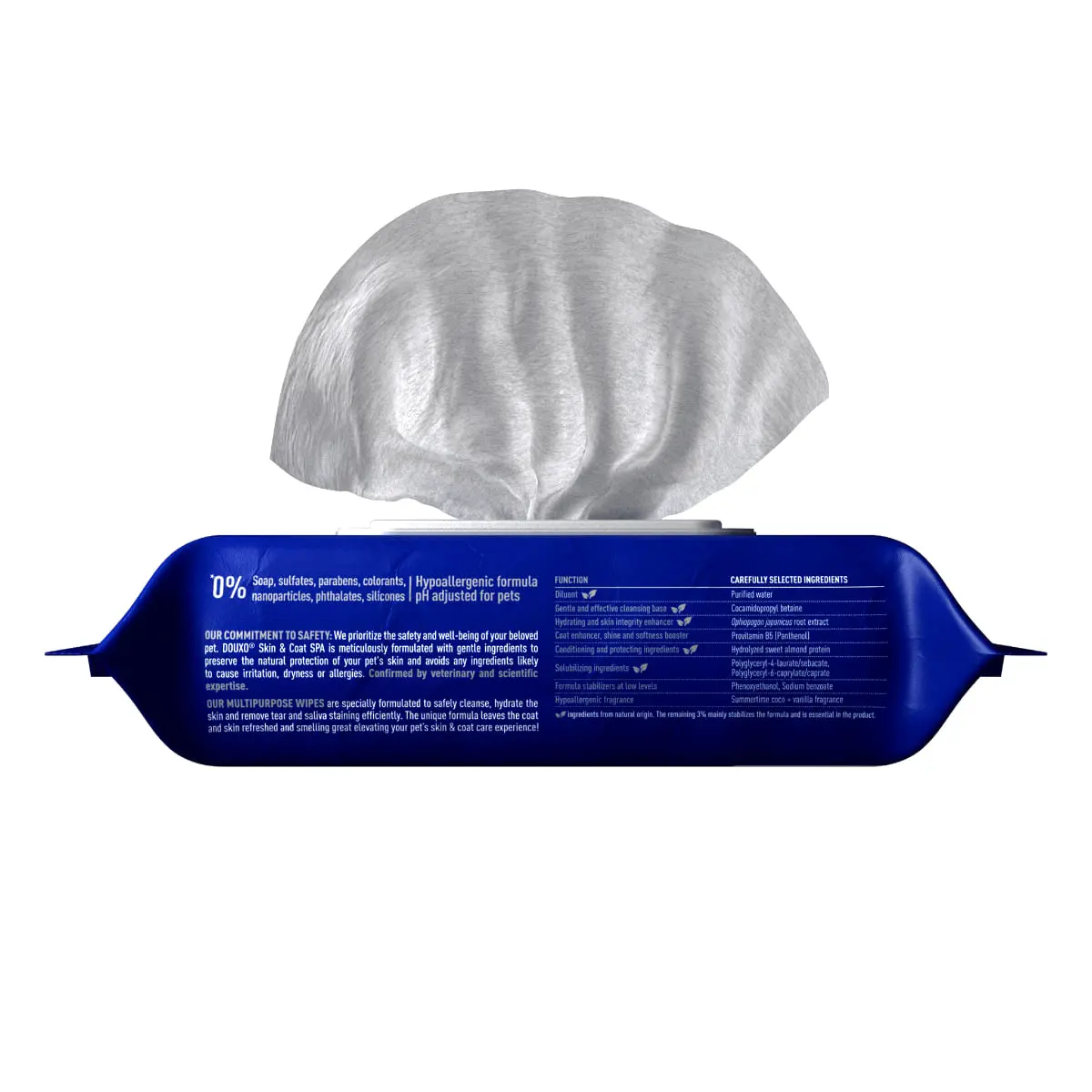 DOUXO SPA Multipurpose , servetele umede caini si pisici, hipoalergenice, Vanilie si Nuca de cocos, resigilabil, 100buc - Image 3