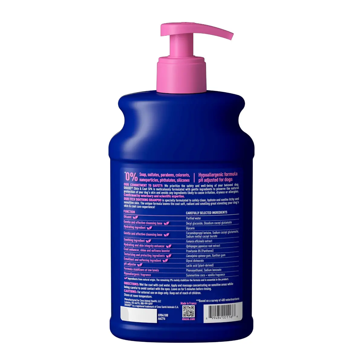 DOUXO SPA Itch Soothing, sampon caini, anti-mancarime, calmant, Vanilie si Nuca de cocos, flacon, 250ml - Image 3