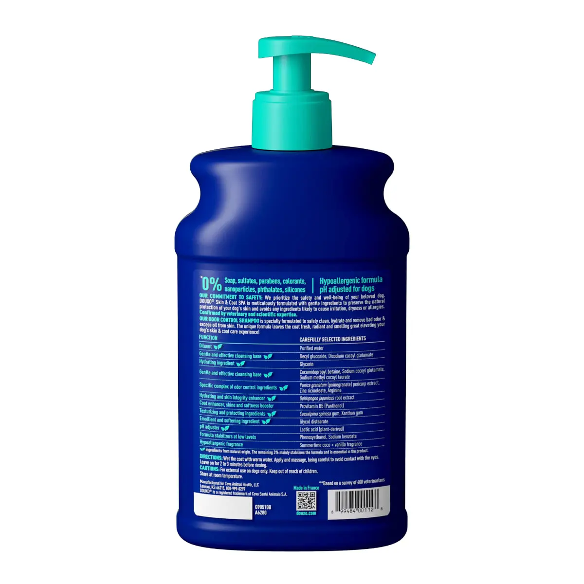 DOUXO SPA Odor Control, sampon caini, anti-matreata, Vanilie si Nuca de cocos, flacon, 250ml - Image 3