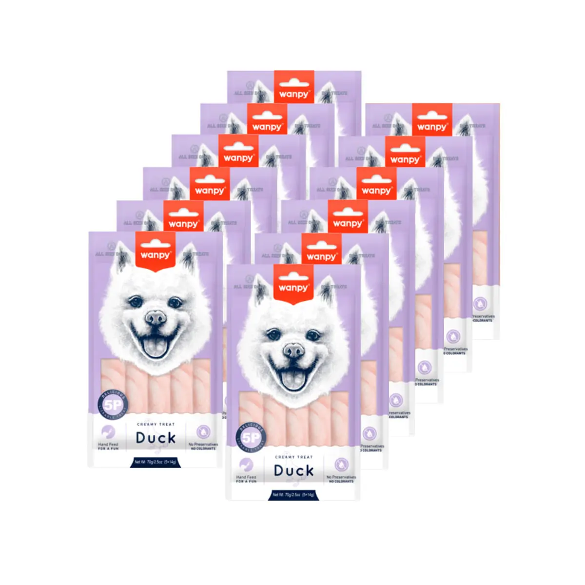 WANPY Creamy Treat, XS-M, Rata, punguta recompense caini, (piure), 70g - Image 5