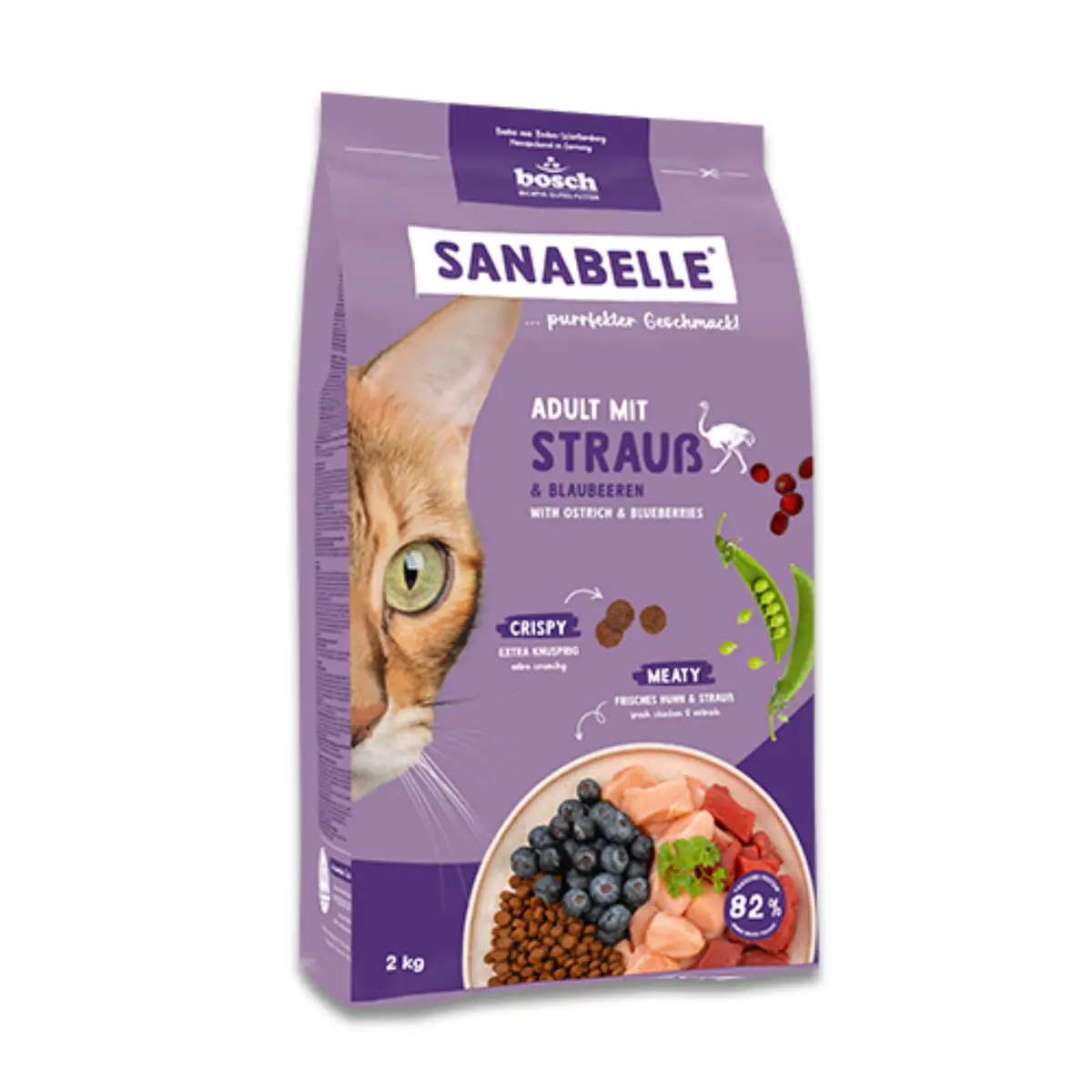 SANABELLE Adult, Strut si Afine, hrana uscata pisici, 400g - Image 2