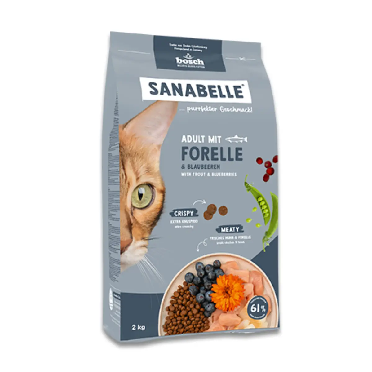 SANABELLE Adult, Pastrav si Afine, hrana uscata pisici, 8kg - Image 3