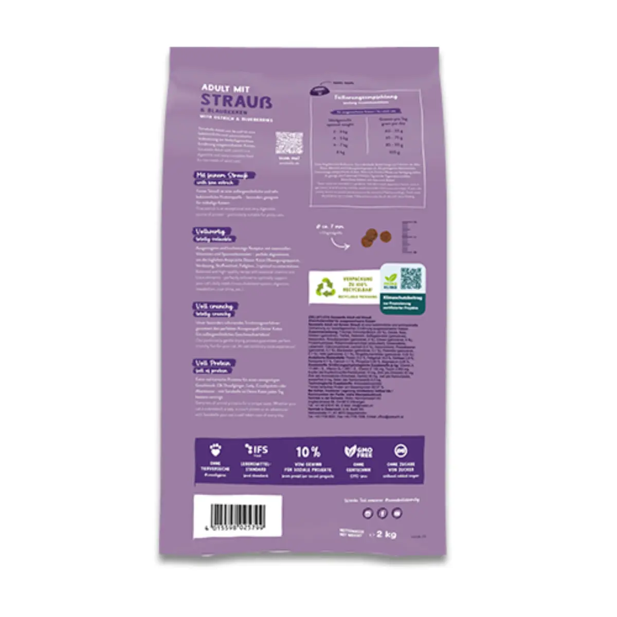 SANABELLE Adult, Strut si Afine, hrana uscata pisici, 400g - Image 3