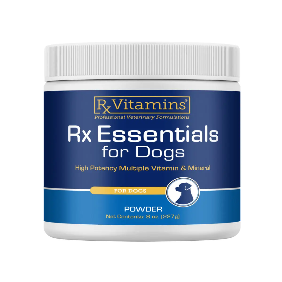 RX VITAMINS Essentials, multivitamine caini, pudra RX VITAMINS Essentials, XS-XL, multivitamine caini, flacon, 226.8g pudra