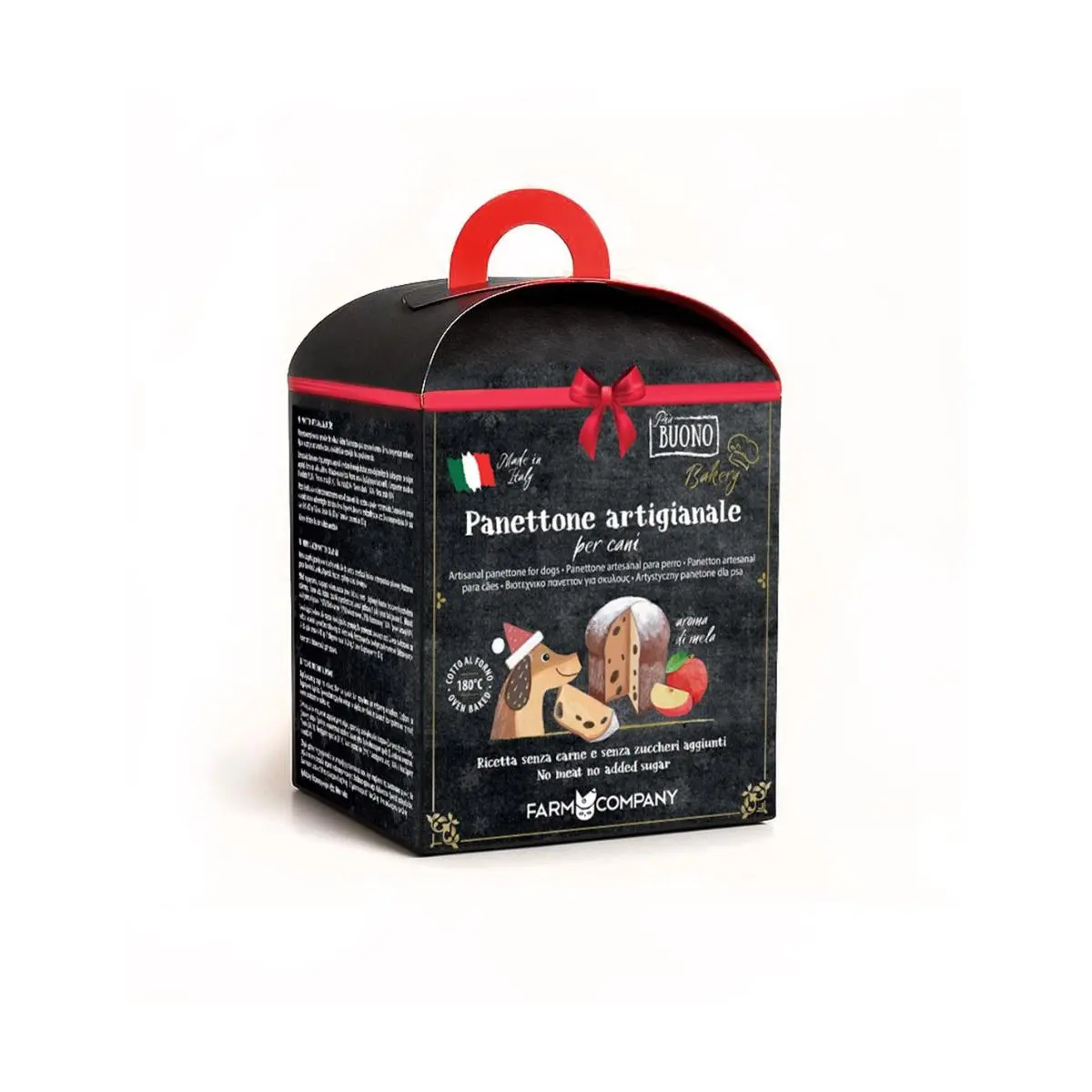 PIU BUONO Panettone Artizanal, XS-XL, Mere, cutie recompense caini, 100g - Image 2