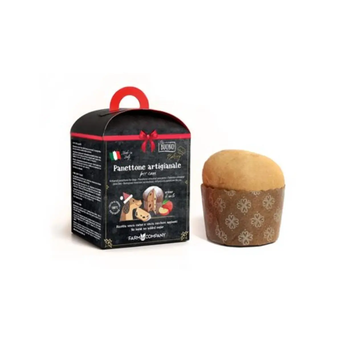 PIU BUONO Panettone Artizanal, XS-XL, Mere, cutie recompense caini, 100g - Image 3