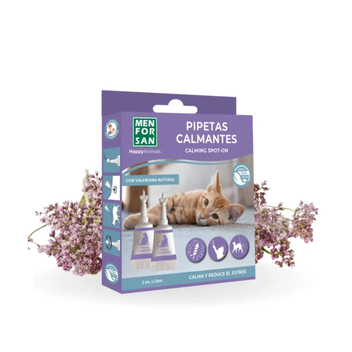 MENFORSAN Calming Spot-on, supliment sistem nervos & calmante pisici, pipete MENFORSAN Calming Spot-on, supliment sistem nervos & calmante pisici, blister, 2buc pipete