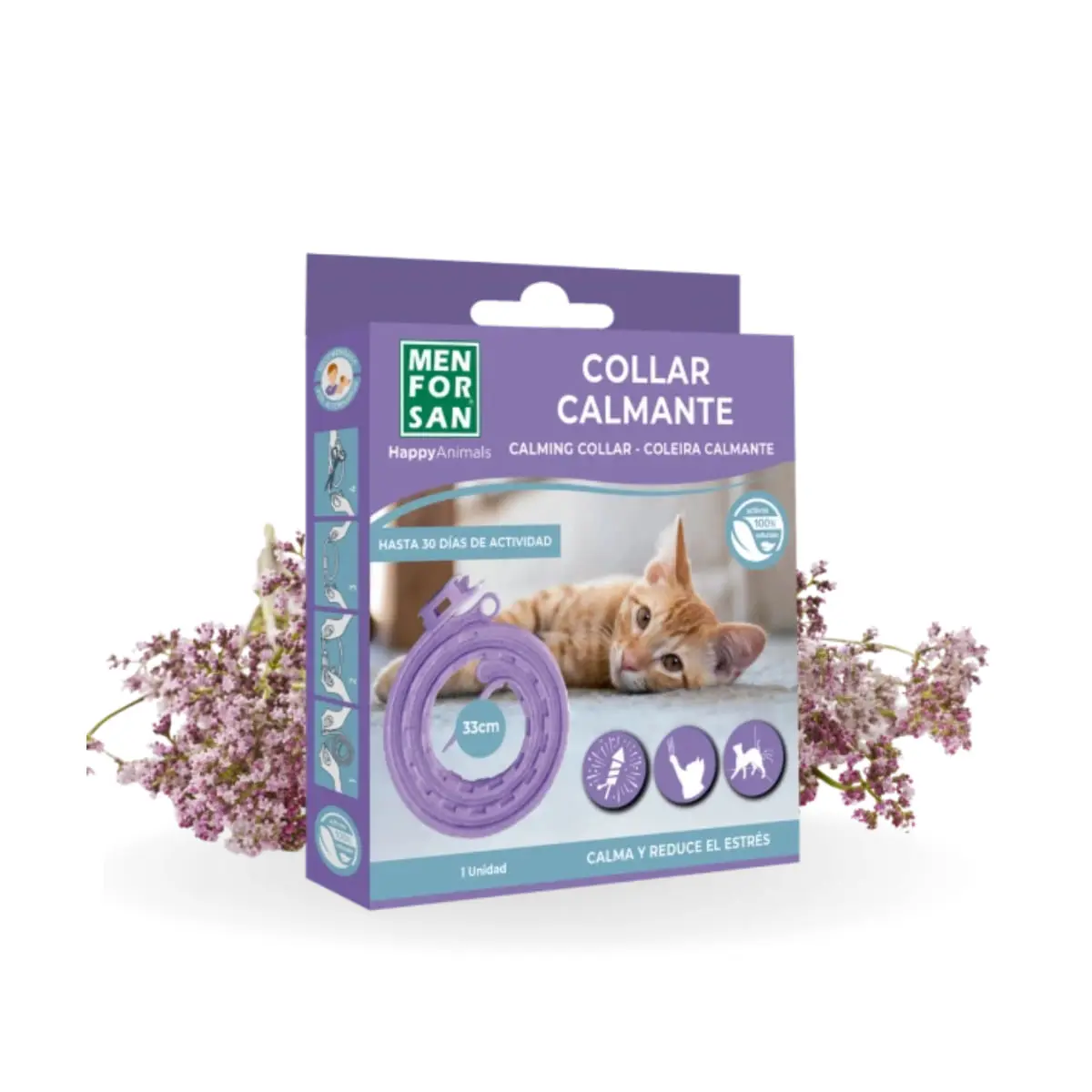 MENFORSAN Zgarda Calmanta 33cm, supliment sistem nervos & calmante pisici, zgarda MENFORSAN Zgarda Calmanta 33cm, supliment sistem nervos & calmante pisici, cutie, 1buc zgarda - Image 2