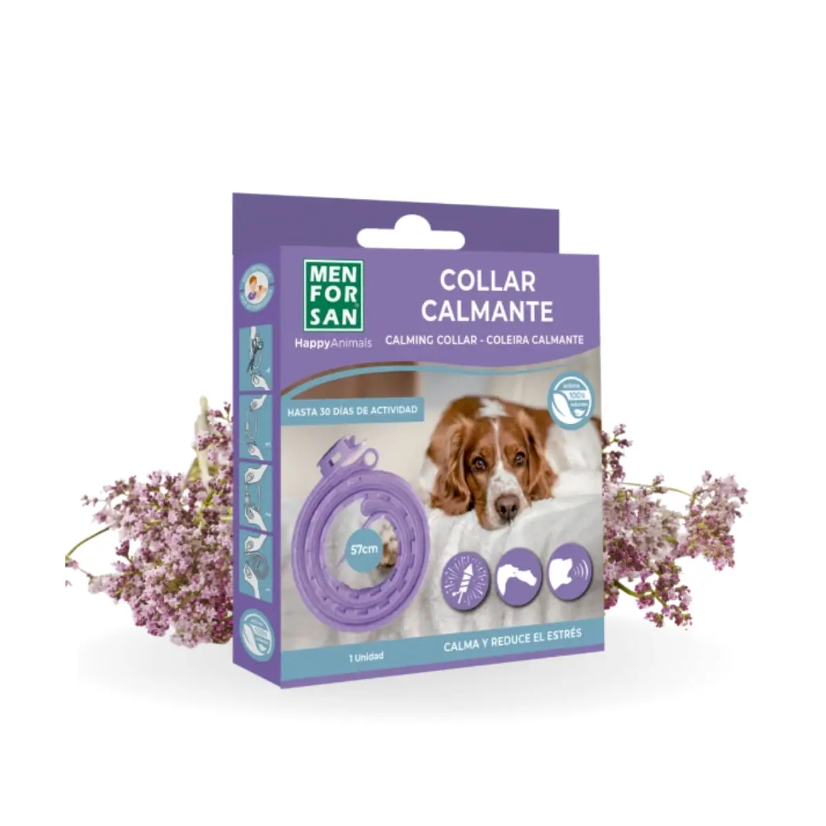 MENFORSAN Zgarda Calmanta 57cm, supliment sistem nervos & calmante caini, zgarda MENFORSAN Zgarda Calmanta 57cm, XS-L, supliment sistem nervos & calmante caini, cutie, 1buc zgarda