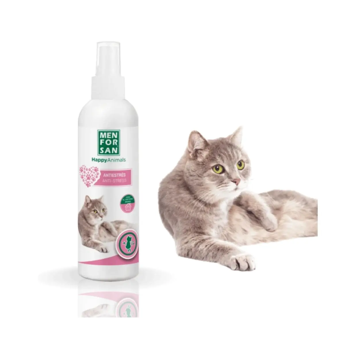 MENFORSAN Anti- Stress Cat Ambiental, supliment sistem nervos & calmante pisici, spray MENFORSAN Anti- Stress Cat Ambiental, supliment sistem nervos & calmante pisici, flacon, 125ml spray - Image 2
